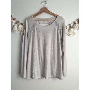 Lululemon If You're Lucky Long Sleeve Tee ll Gray Yoga Pilates Lightweight 10